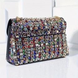Pochette soirée perles multicolore