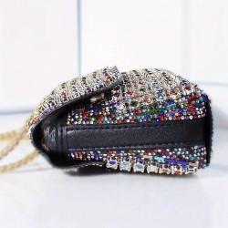 Pochette soirée perles multicolore