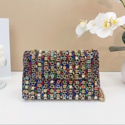 Pochette soirée perle multicolore