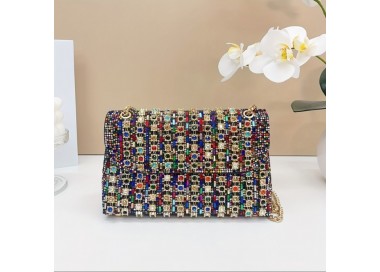 Pochette soirée perle multicolore