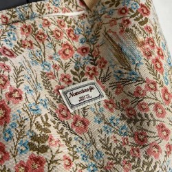 Grand Sac à Main vintage à motifs floraux - ROUGE