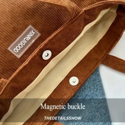 Grand Sac Fourre-Tout en Velours - MARRON